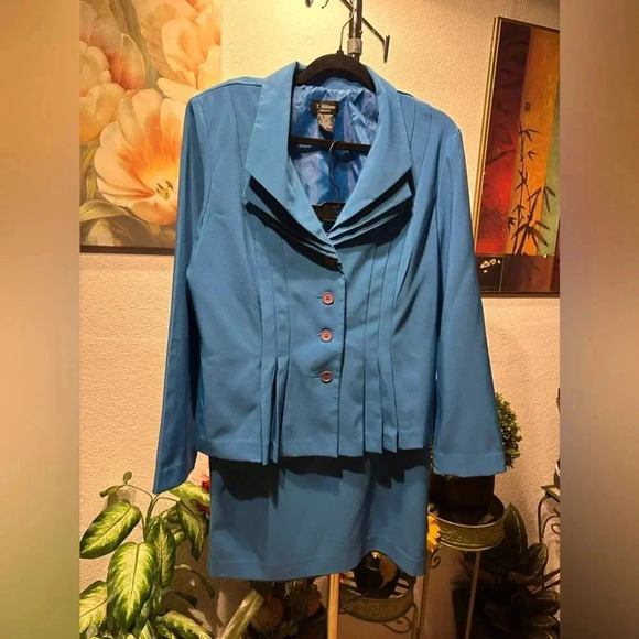 T. Milano teal skirt sets (2pcs) size 14 - Picture 3 of 9